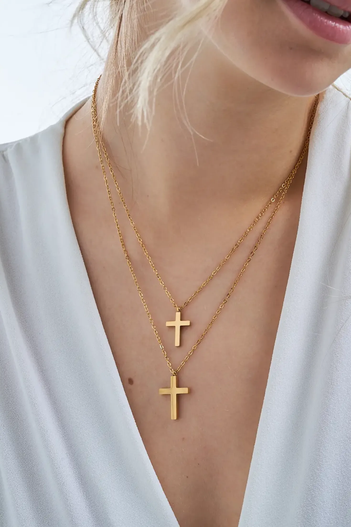 Collier multi-rangs - Glossy Cross