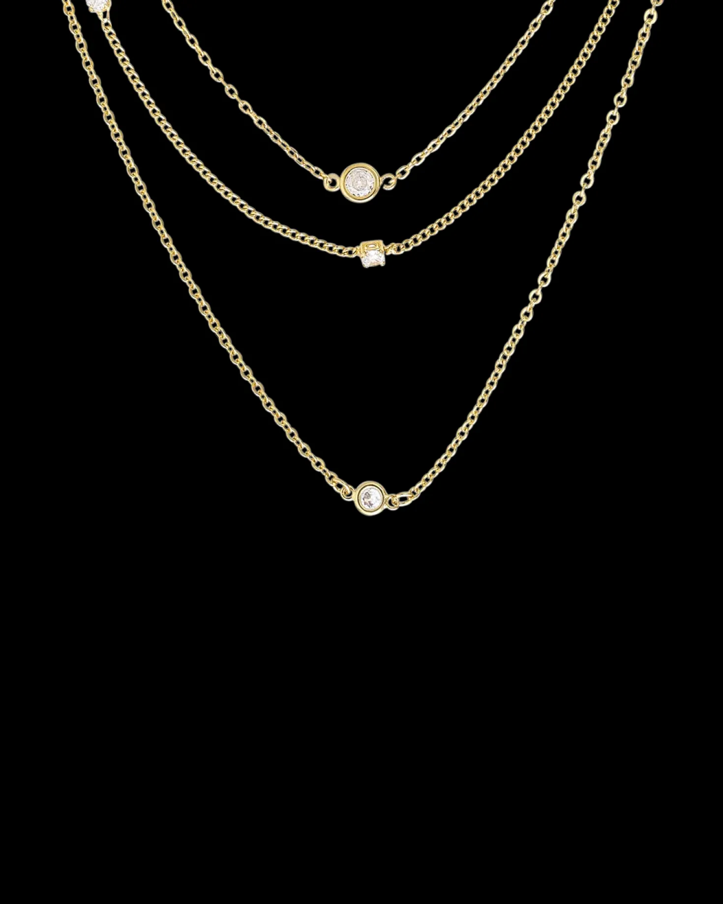 Collier multi-rangs - Golden Sparkle