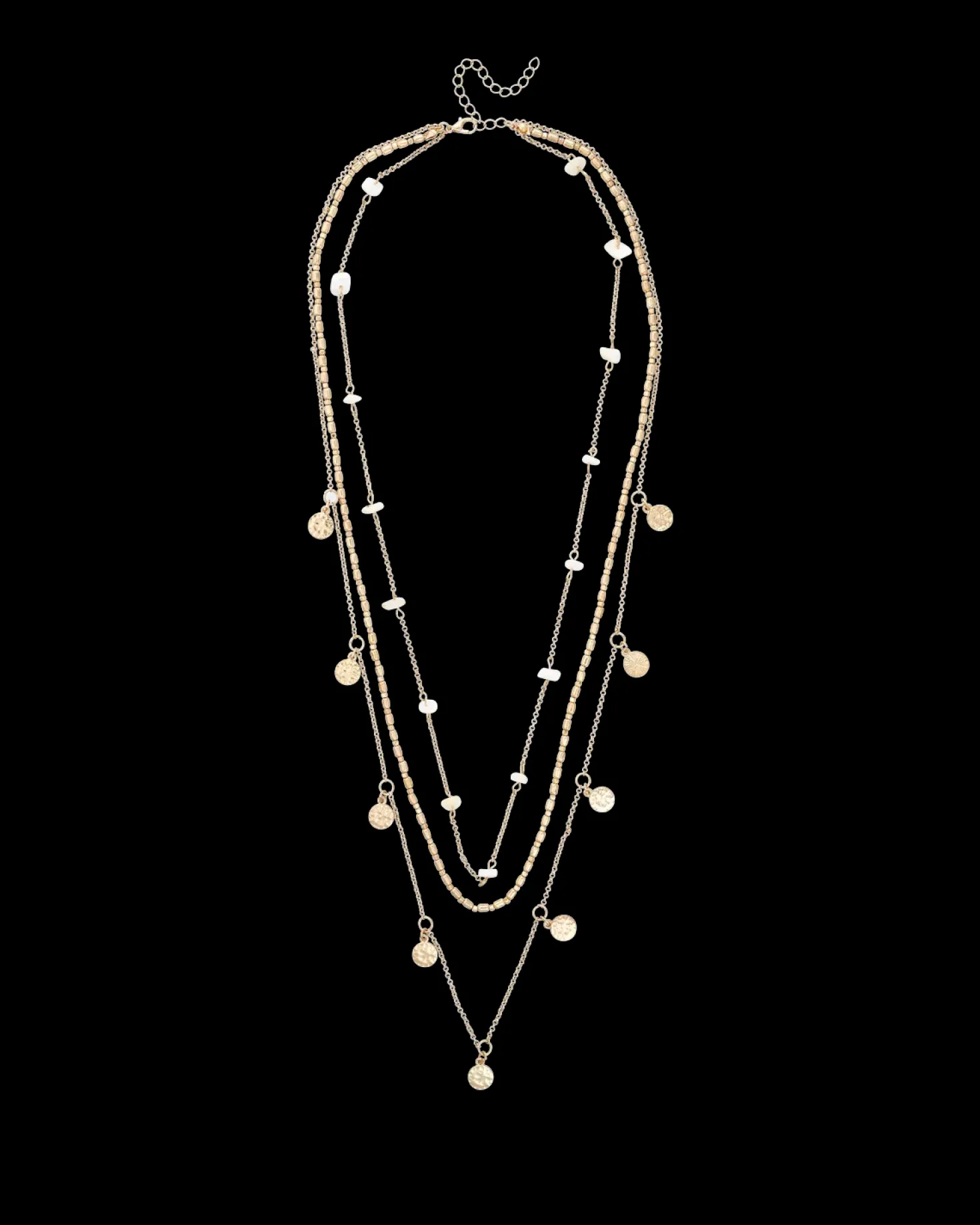 Collier multirangs - Golden Charms