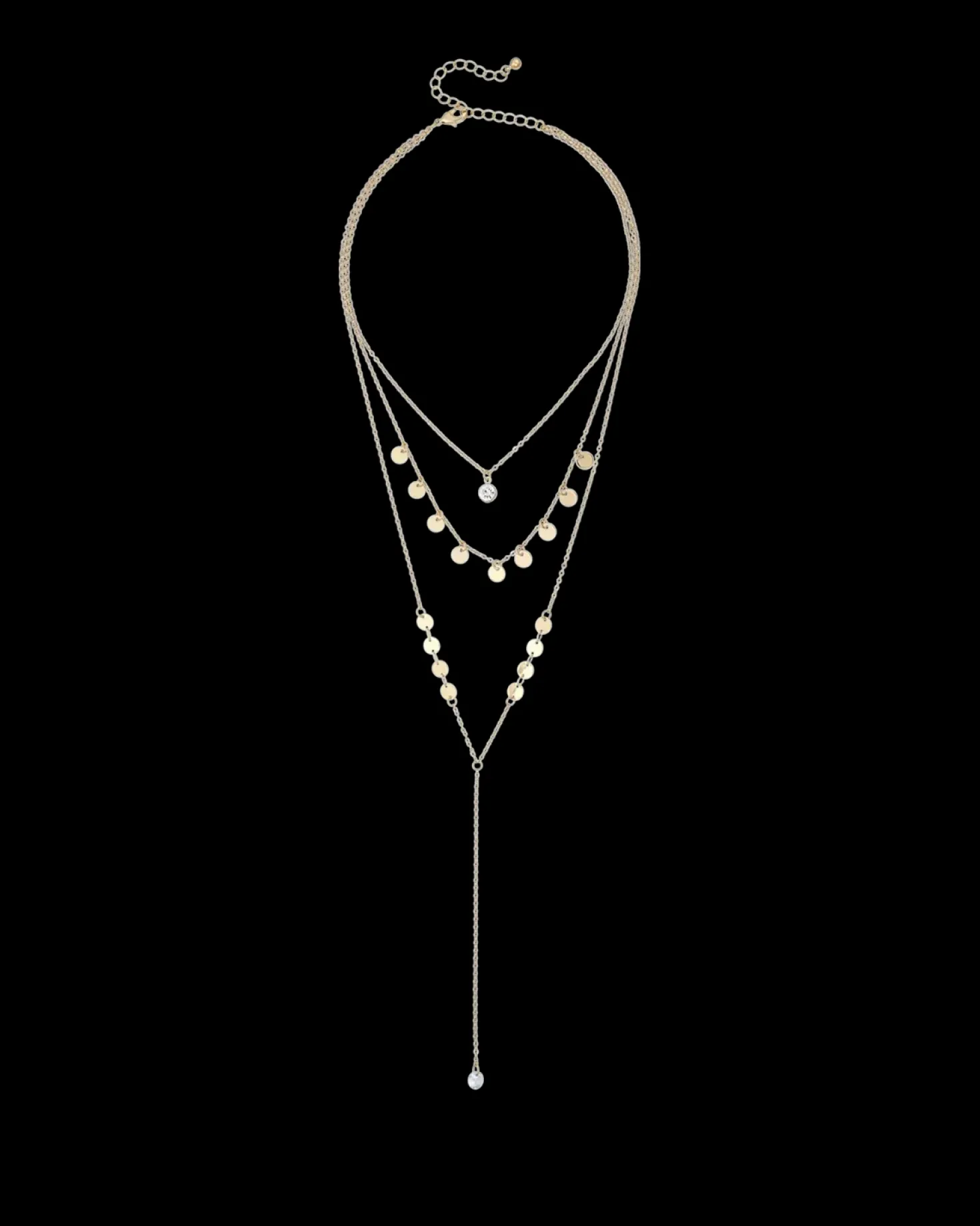Collier multi-rangs - Golden Plates