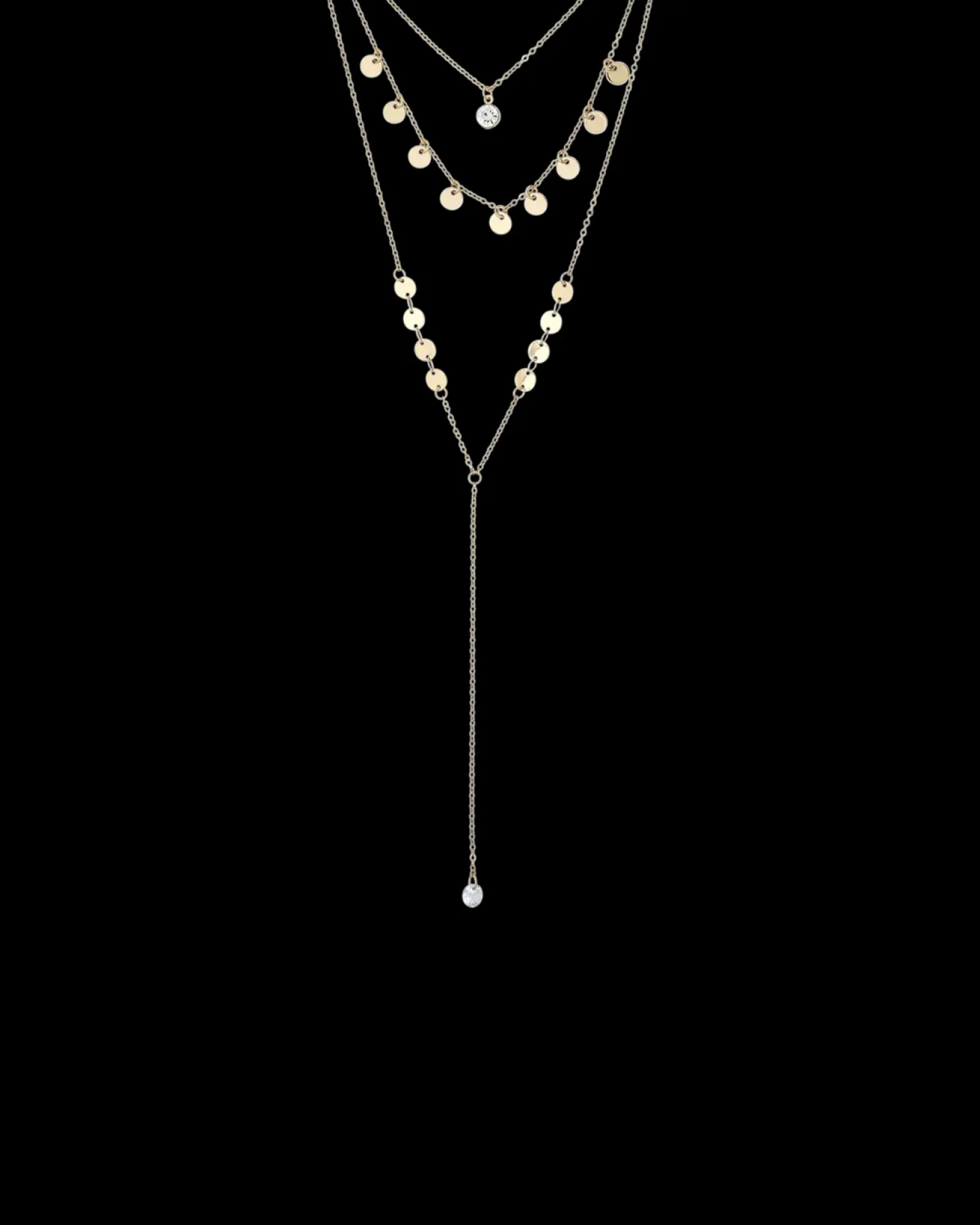 Collier multi-rangs - Golden Plates