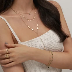 Collier multi-rangs - Golden Plates