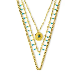 Collier multirangs - Golden Sundowner