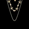 Collier multirangs - Golden Shells
