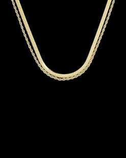 Collier multi-rangs - Golden Steel