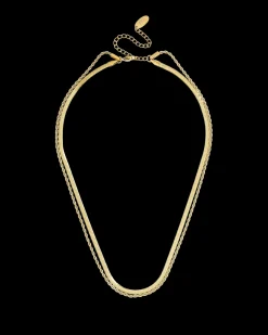 Collier multi-rangs - Golden Steel