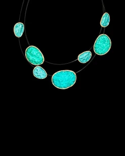 Collier multirangs - Hammered Turquoise