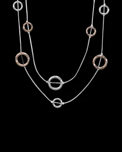 Collier multirangs - Hammered Circles