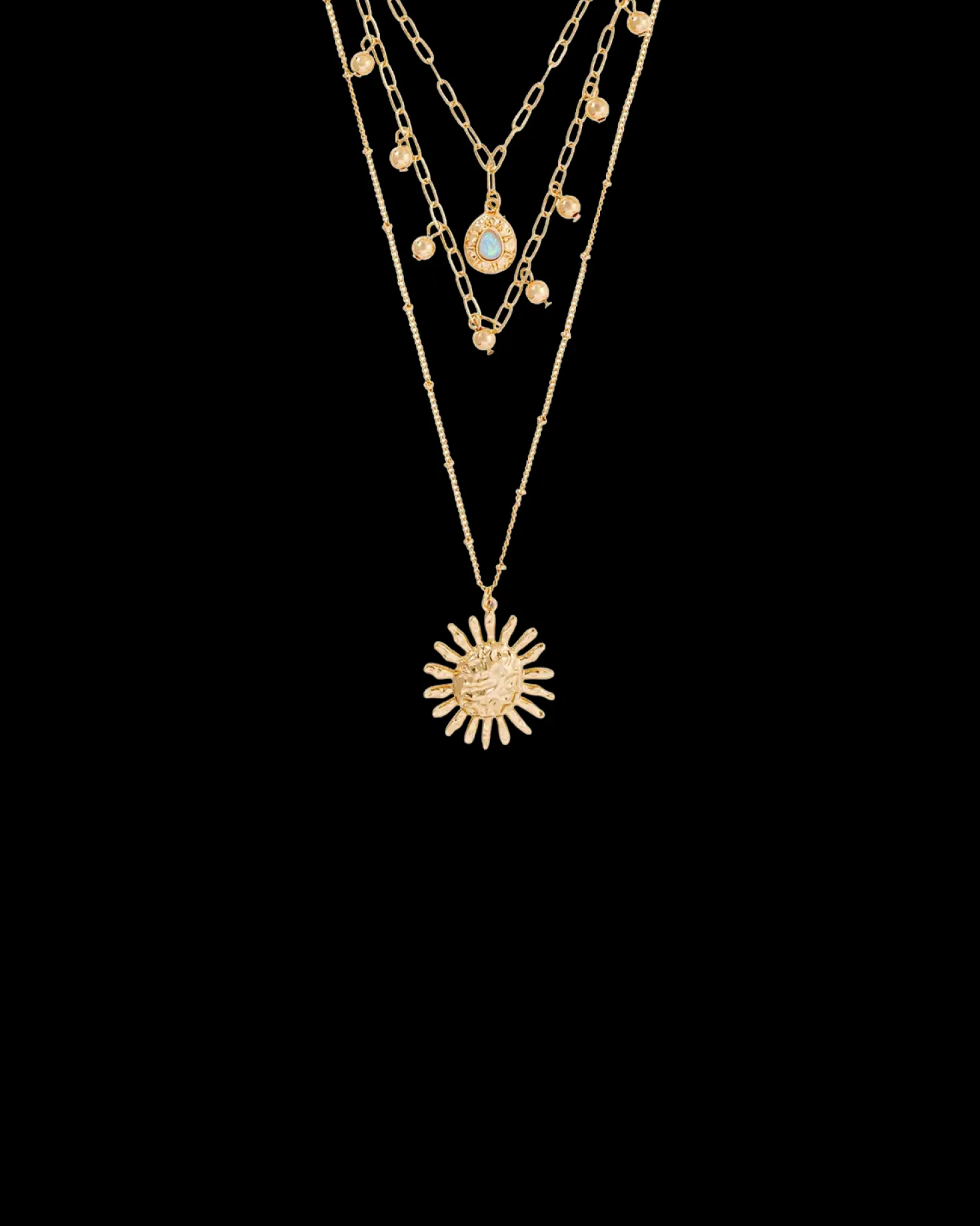Collier multirangs - Hammered Sun