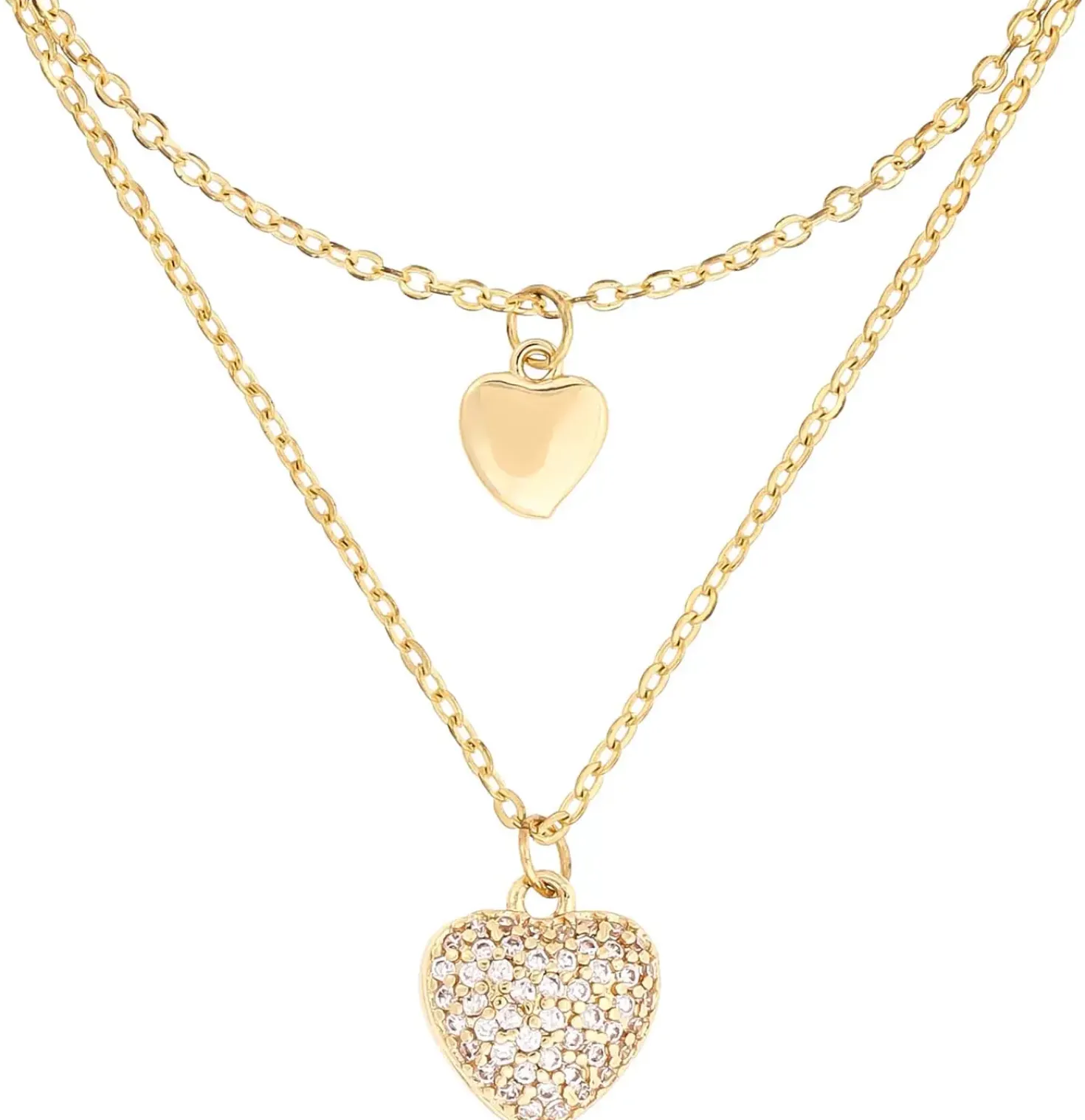 Collier multirangs - Heart Duo