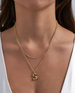 Collier multirangs - Initial S