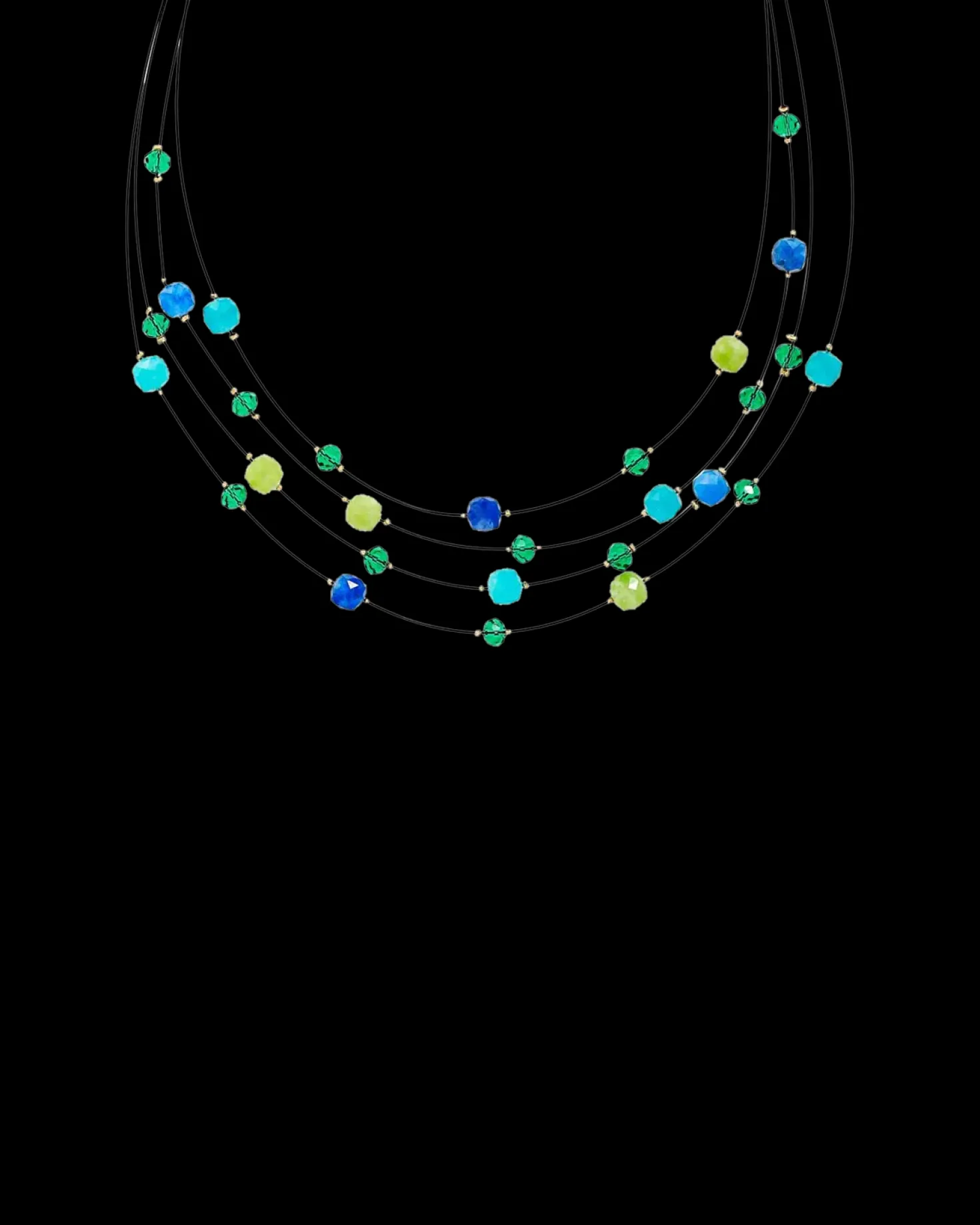 Collier multirangs - Jade Stone