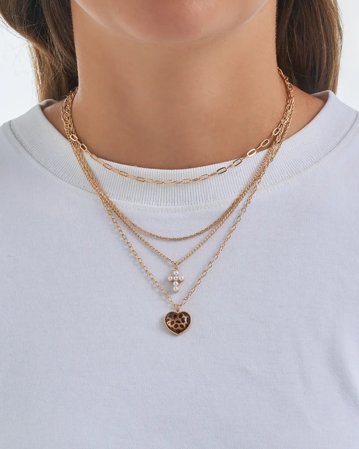 Collier multirangs - Leo Heart