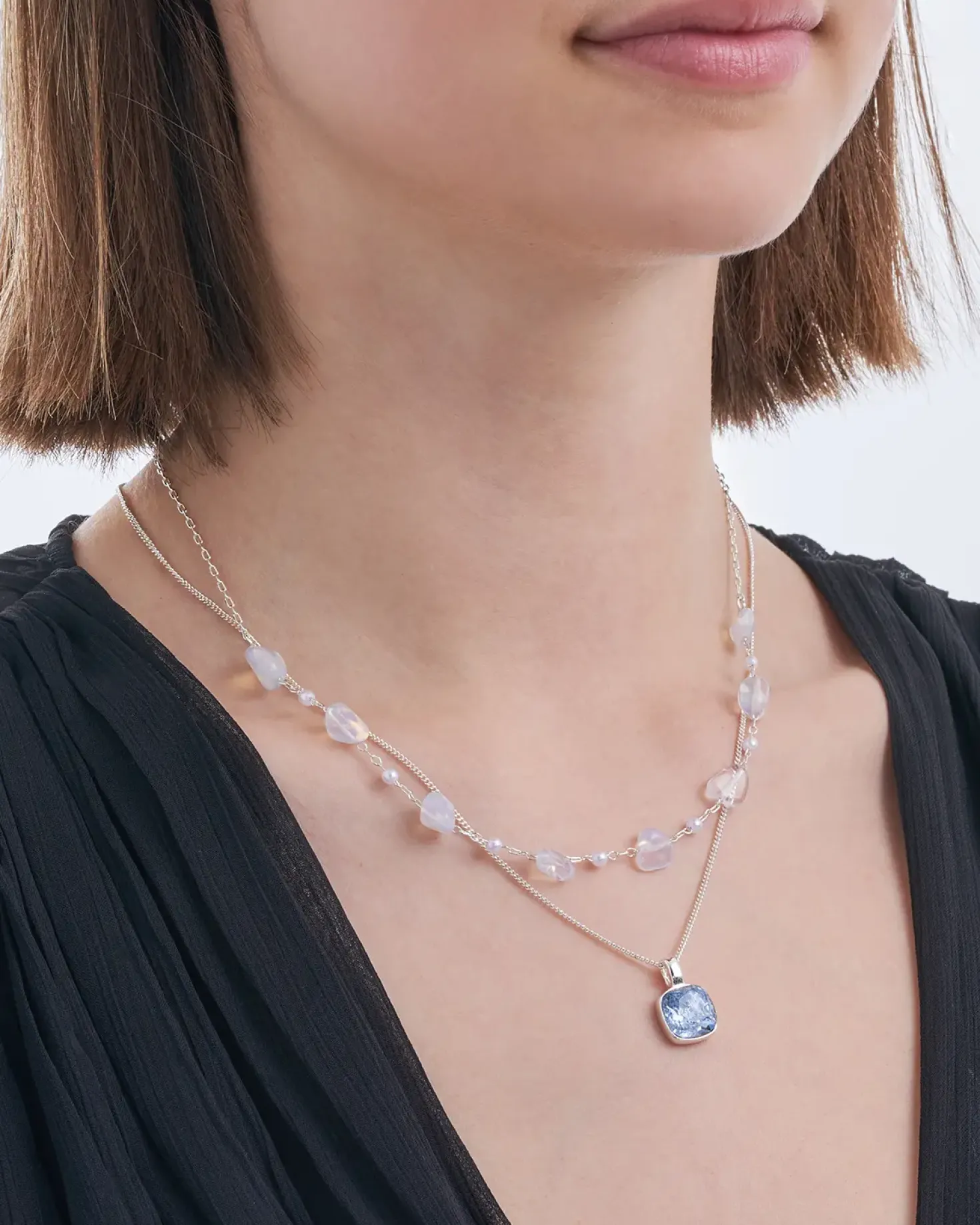 Collier multirangs - Moonstone Gleam
