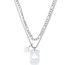 Collier multirangs - Poker Card