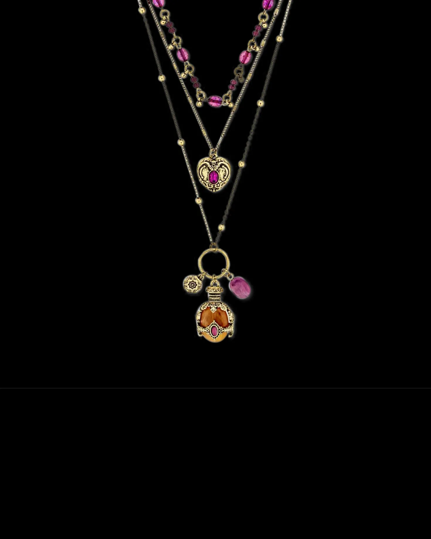 Collier multirangs - Purple Boho