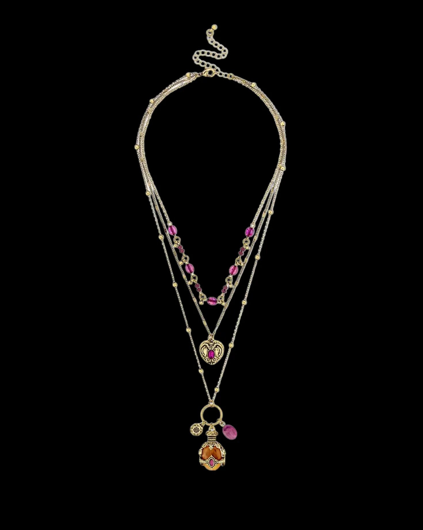Collier multirangs - Purple Boho