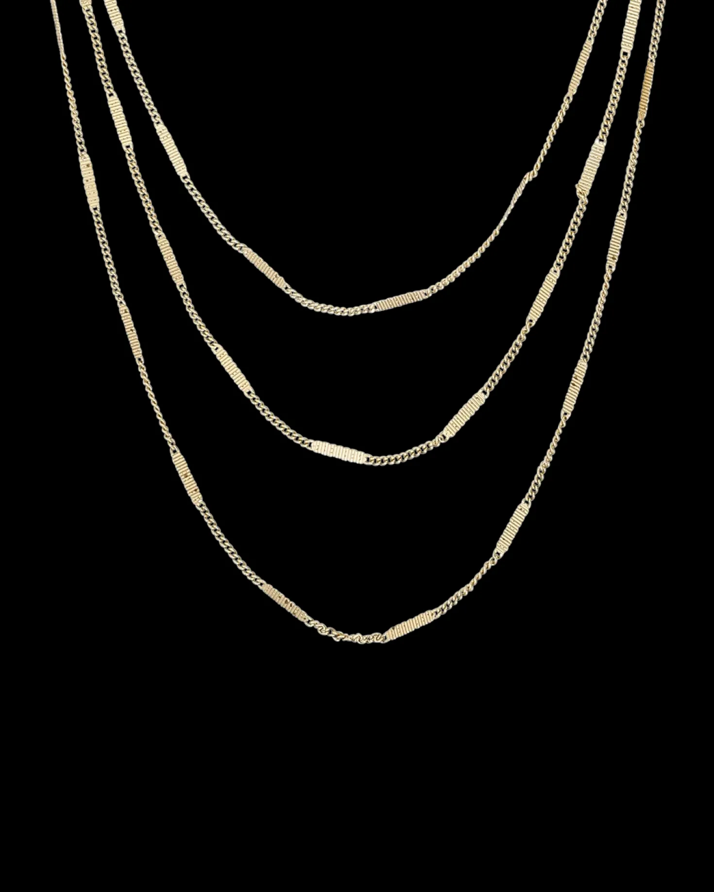 Collier multirangs - Shiny Gold
