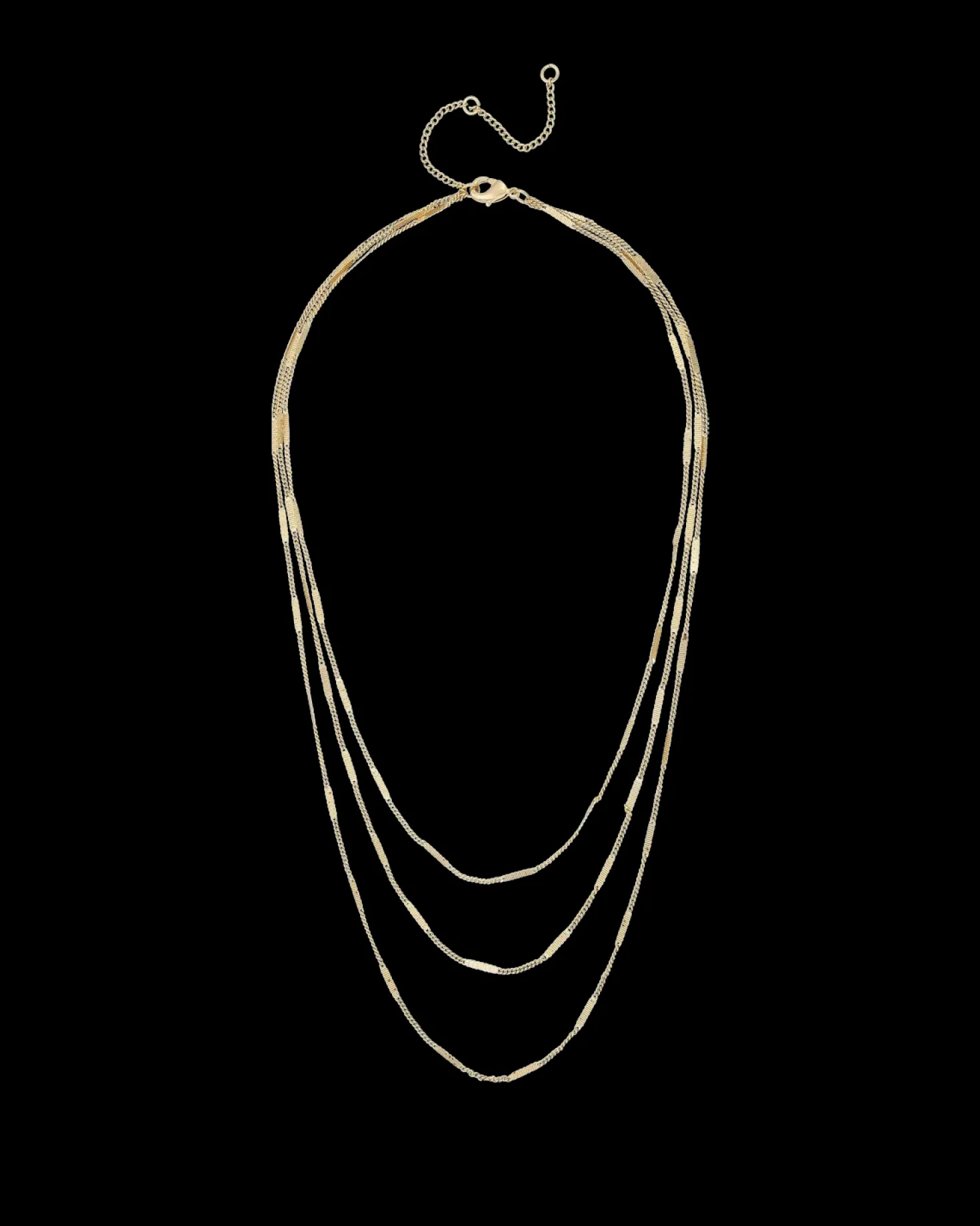 Collier multirangs - Shiny Gold