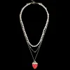 Collier multirangs - Shiny Strawberry