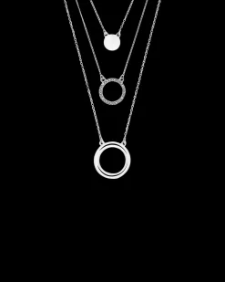 Collier multirangs - Silver Circles