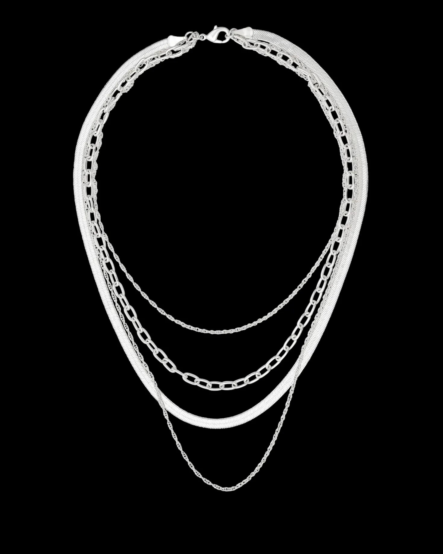 Collier multirangs - Silver Shine