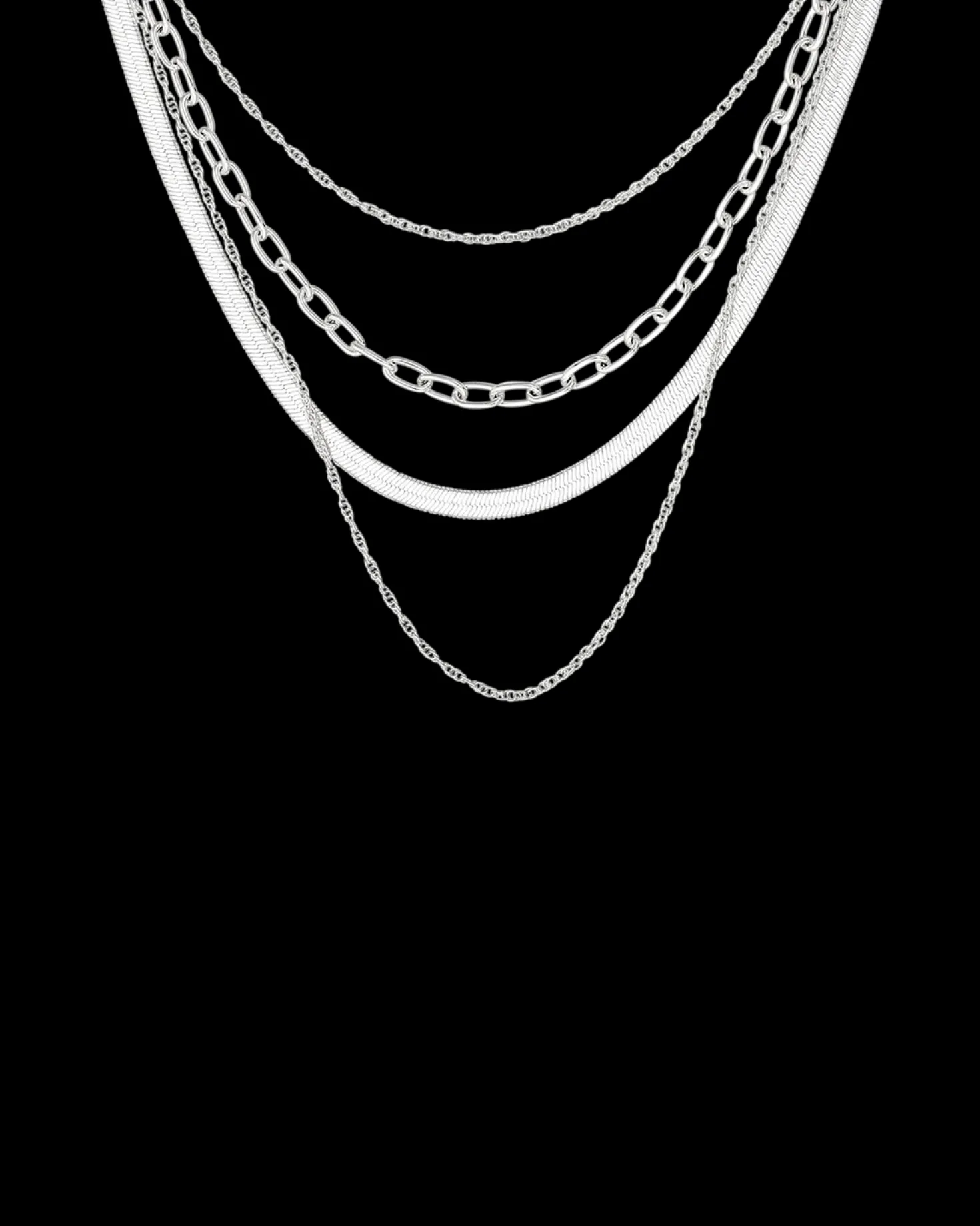 Collier multirangs - Silver Shine
