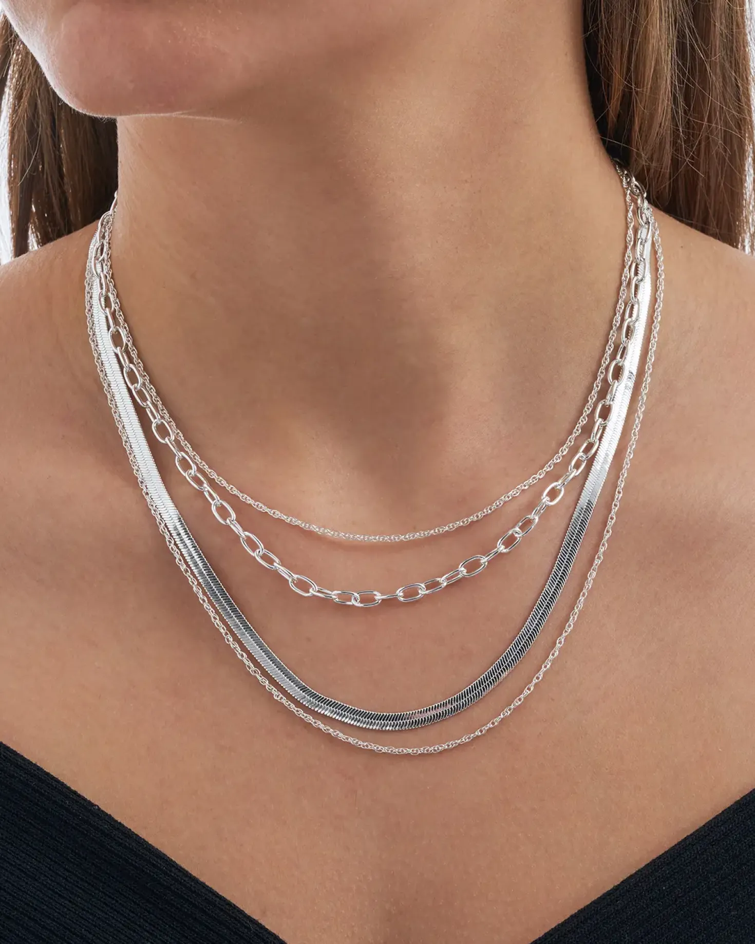 Collier multirangs - Silver Shine