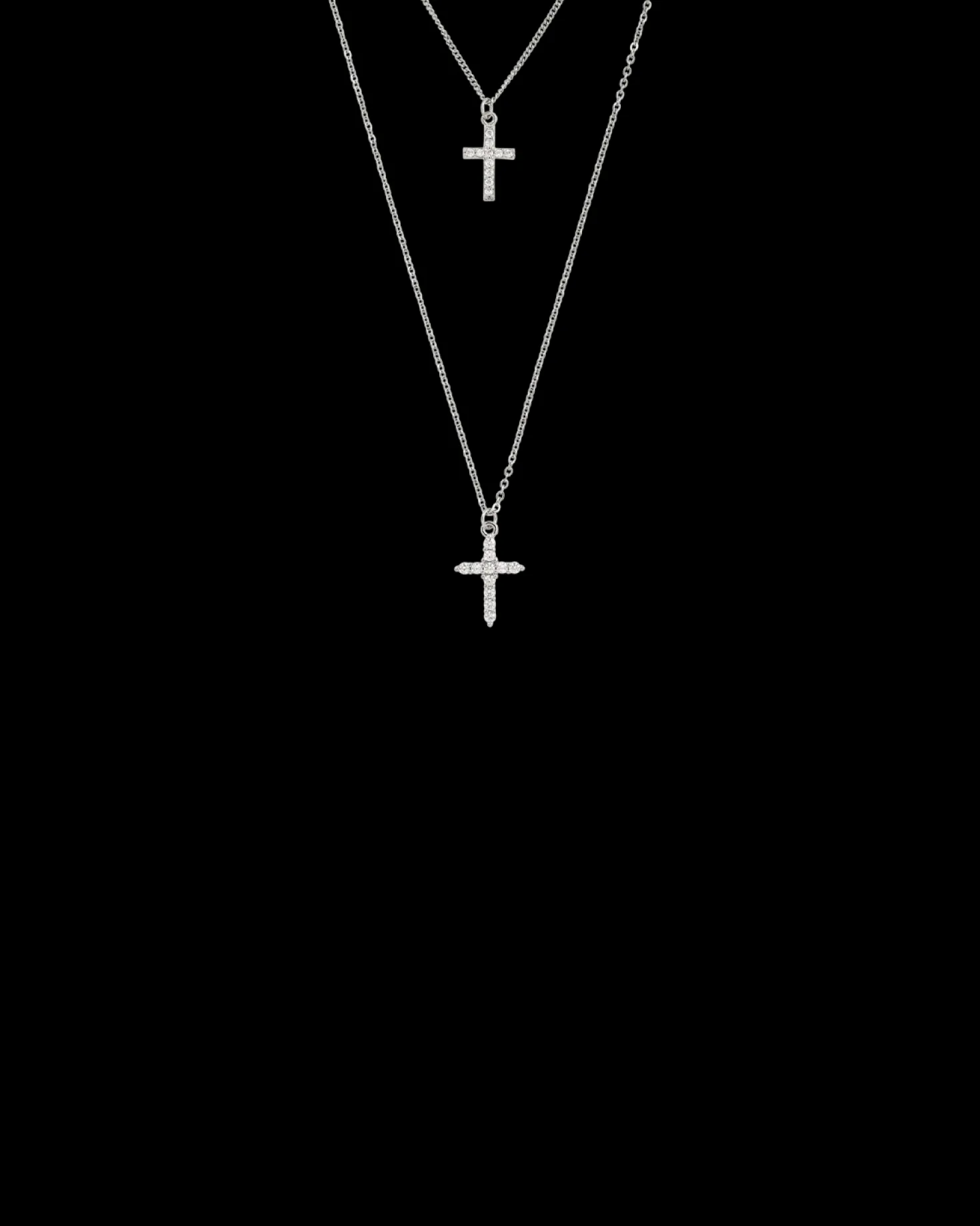 Collier multirangs - Sparkle Crosses