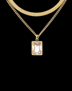 Collier multirangs - Steel Rectangle