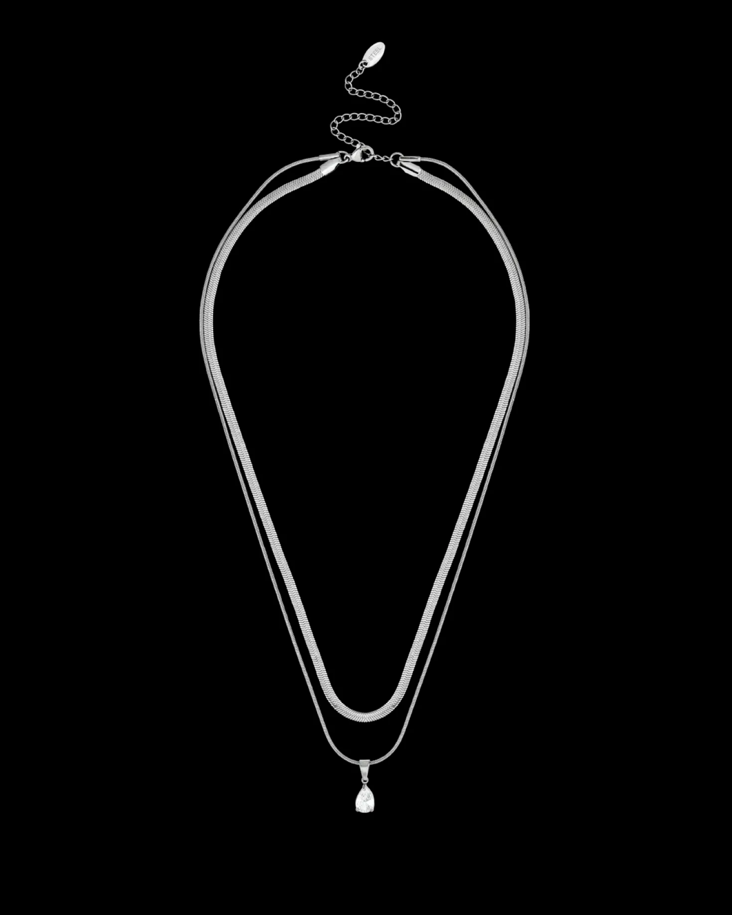 Collier multirangs - Steel Flicker
