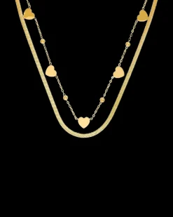 Collier multirangs - Steel Hearts