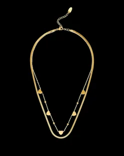 Collier multirangs - Steel Hearts