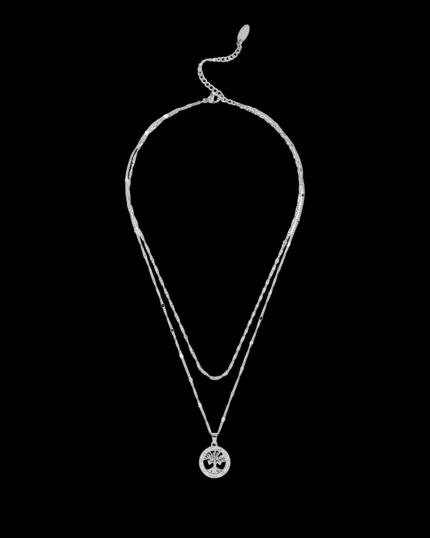 Collier multirangs - Steel Tree