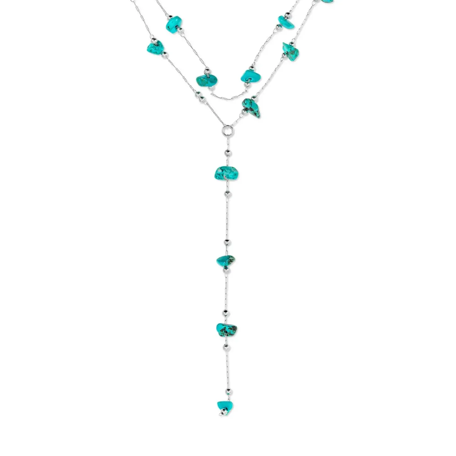 Collier multirangs - Turquoise Flow