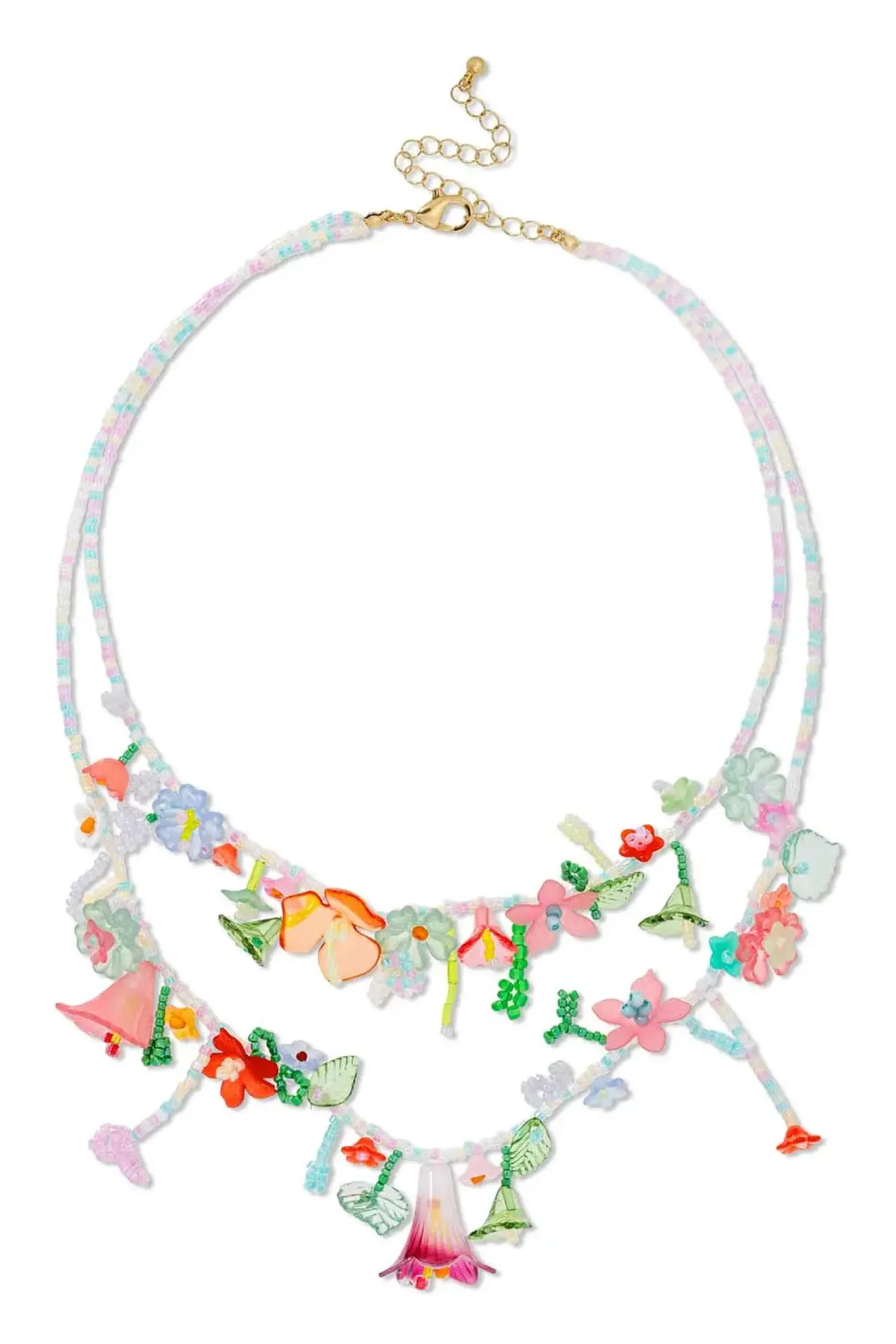 Collier multirangs - Vibrant Flowers