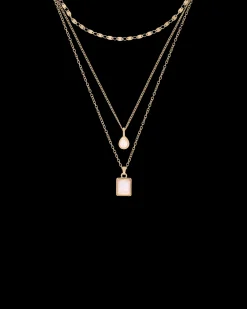 Collier multirangs - White Pendants