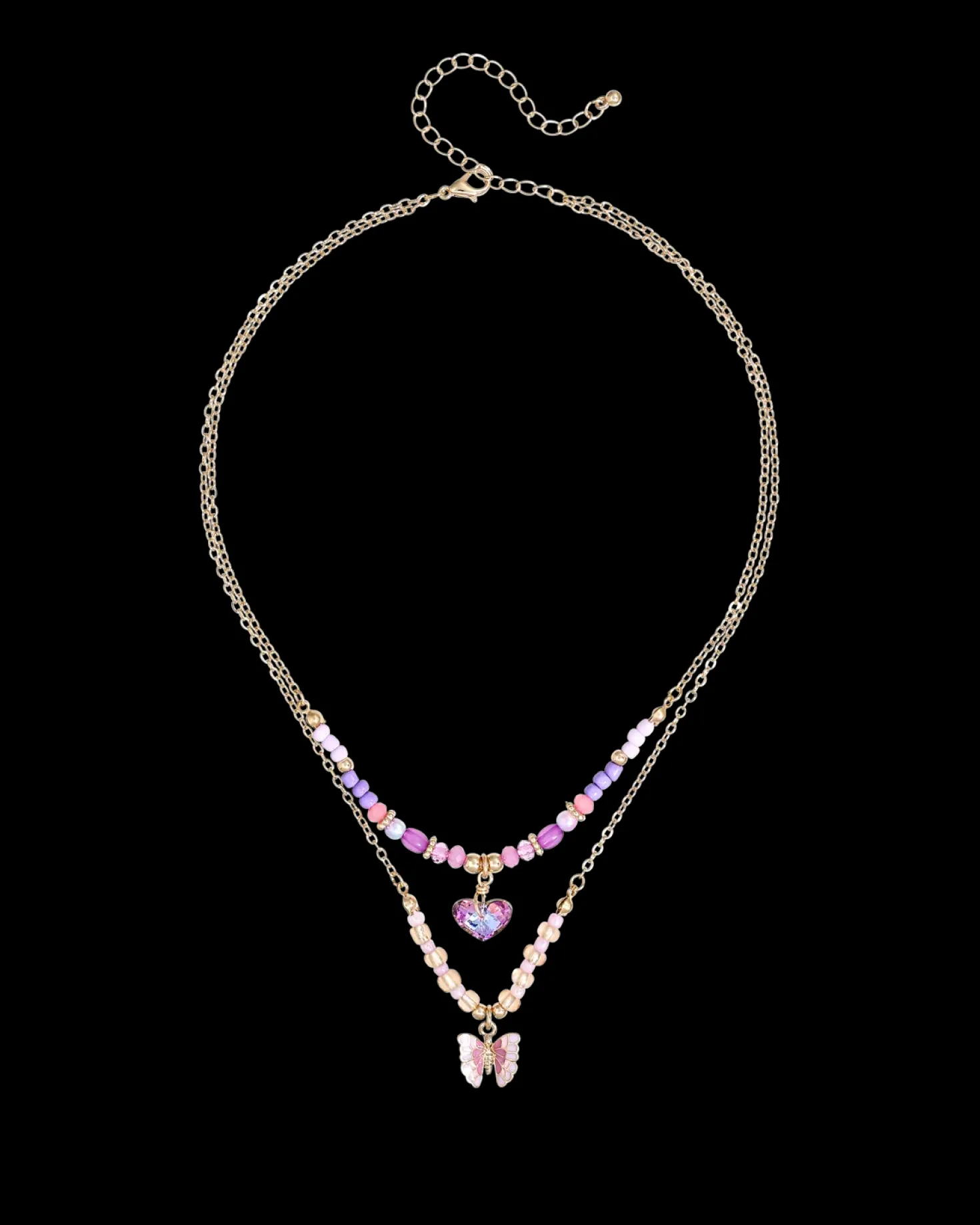 Collier multirangs pour enfant - Special Pink