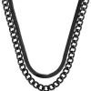 Collier multirangs pour homme - Perfect Black