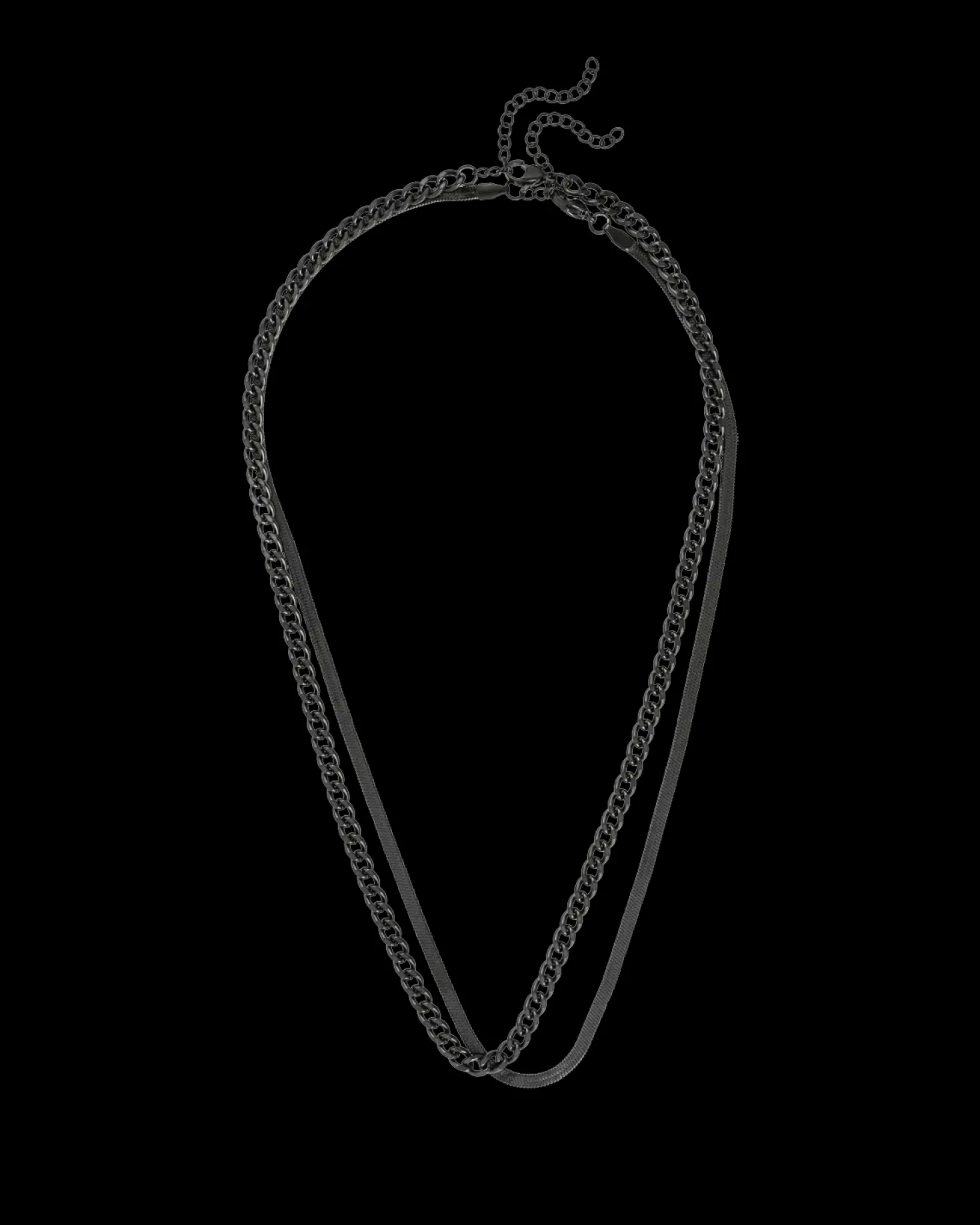 Collier multirangs pour homme - Perfect Black