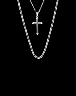 Collier pour hommes - Black Crossed