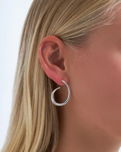 Créoles - Waved Silver