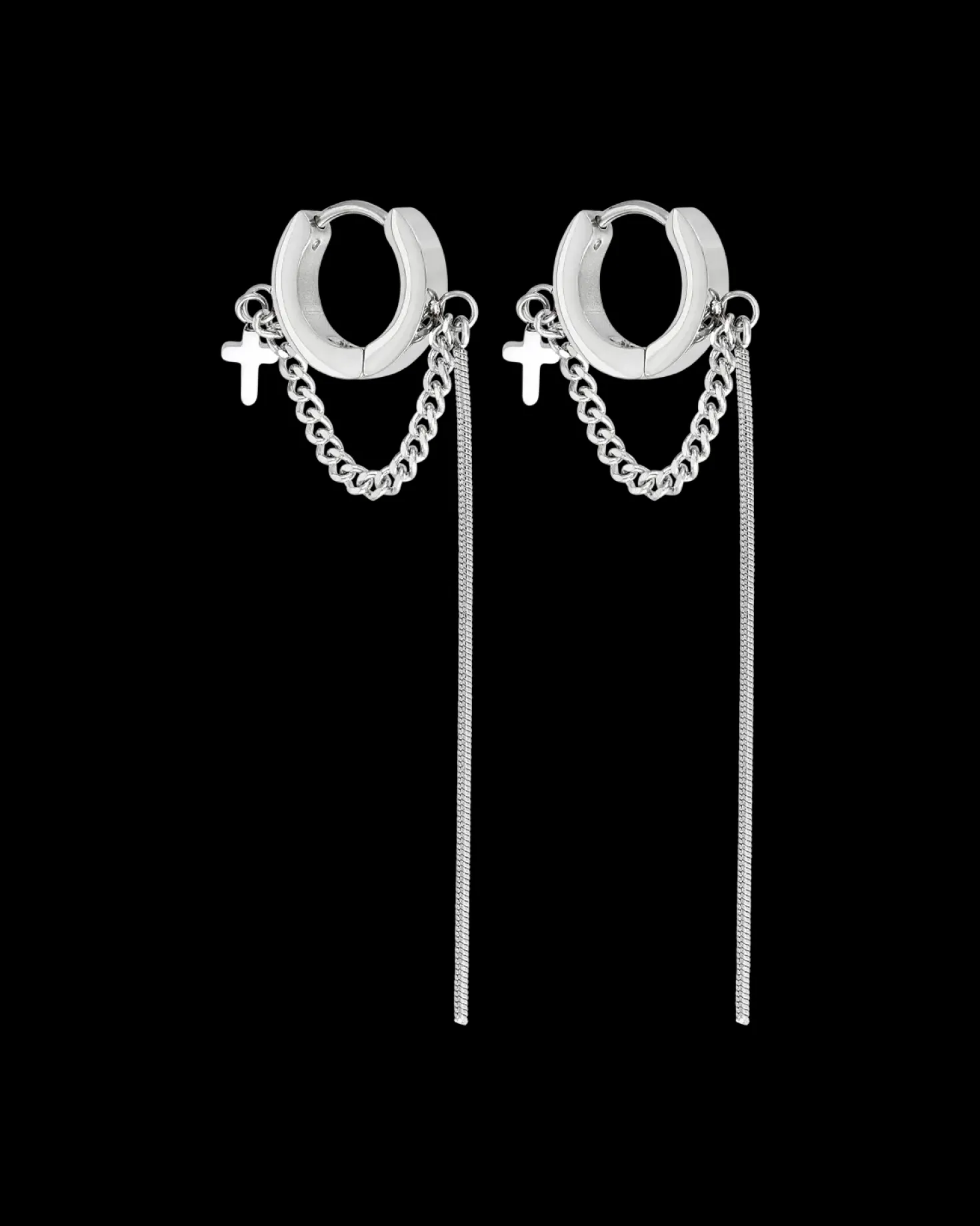 Créoles pour homme - Chain Steel