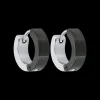 Créoles pour homme - Silver Black