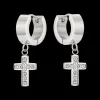 Créoles pour homme - Steel Cross
