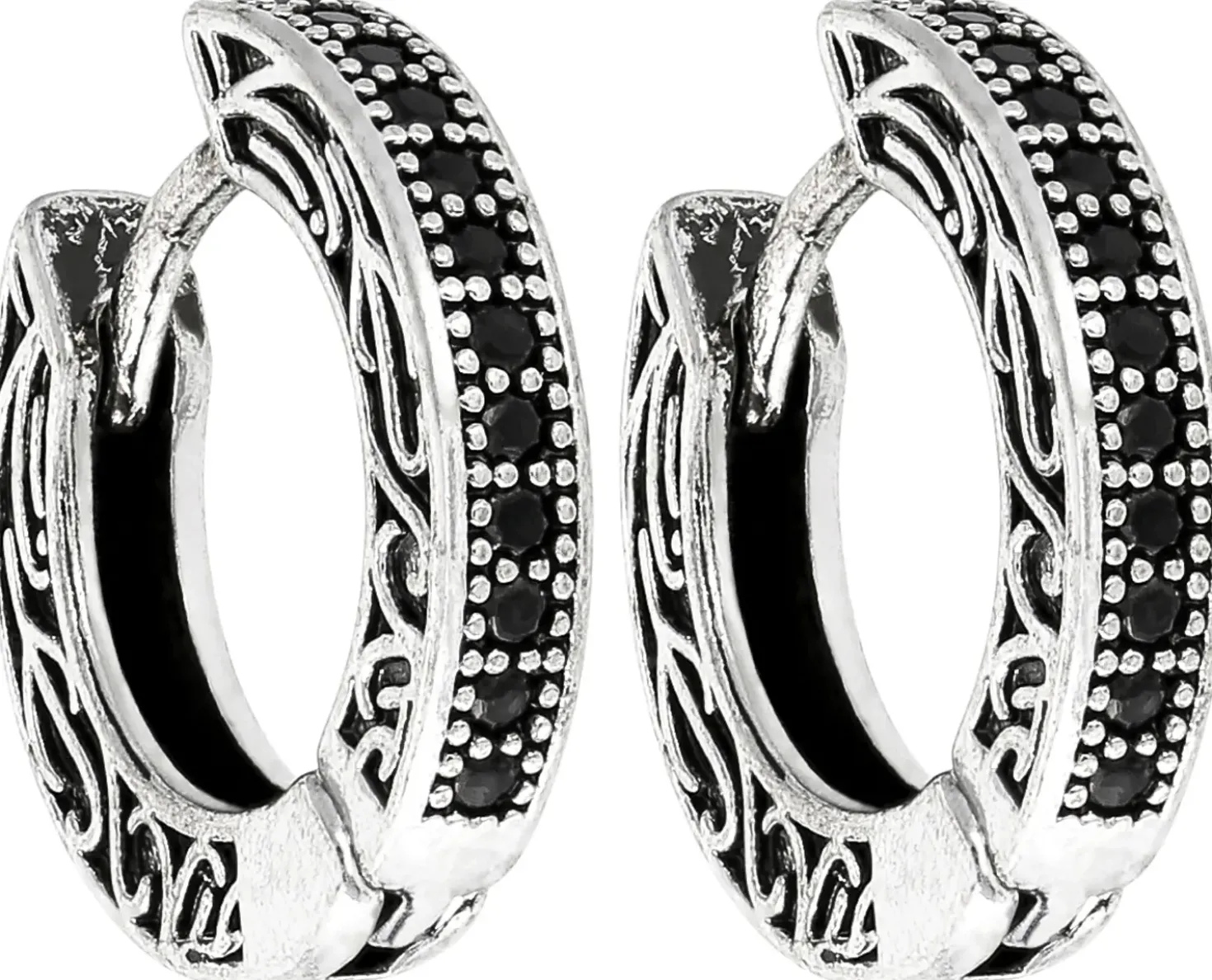 Créoles pour homme - Zirconia Ornament