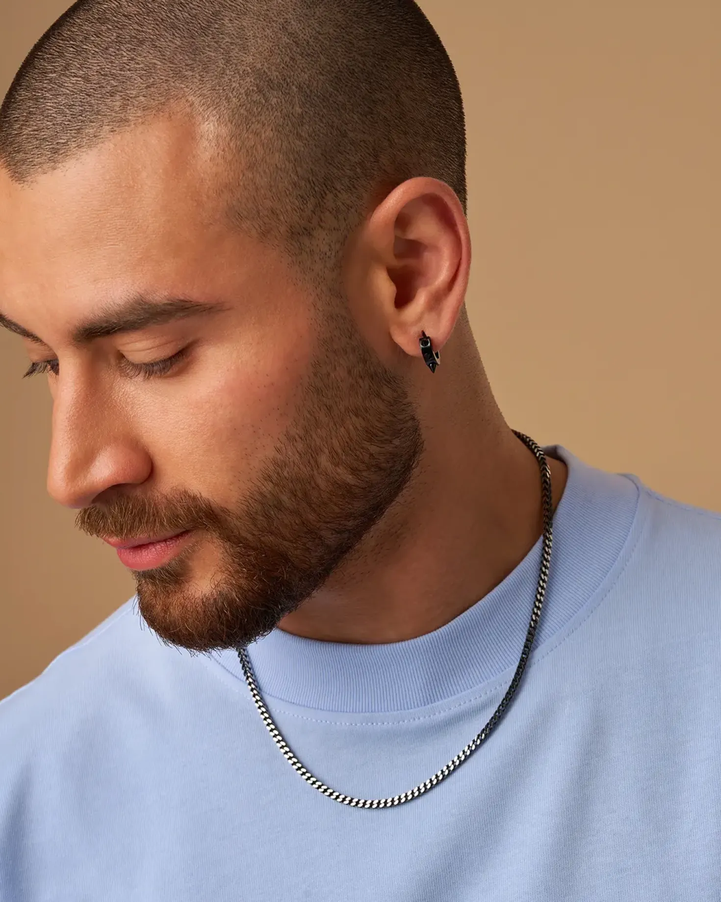Créoles pour hommes - Black Spikes