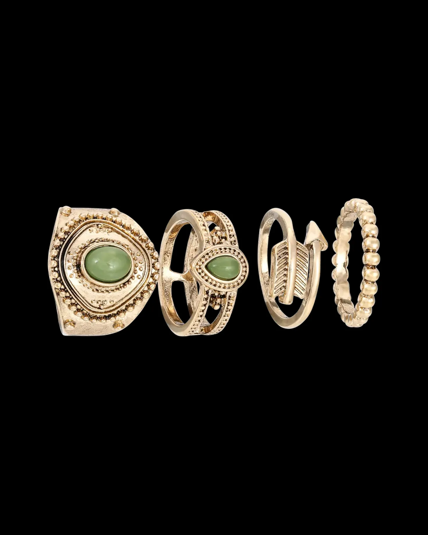 Ensemble de bagues - Antique Green