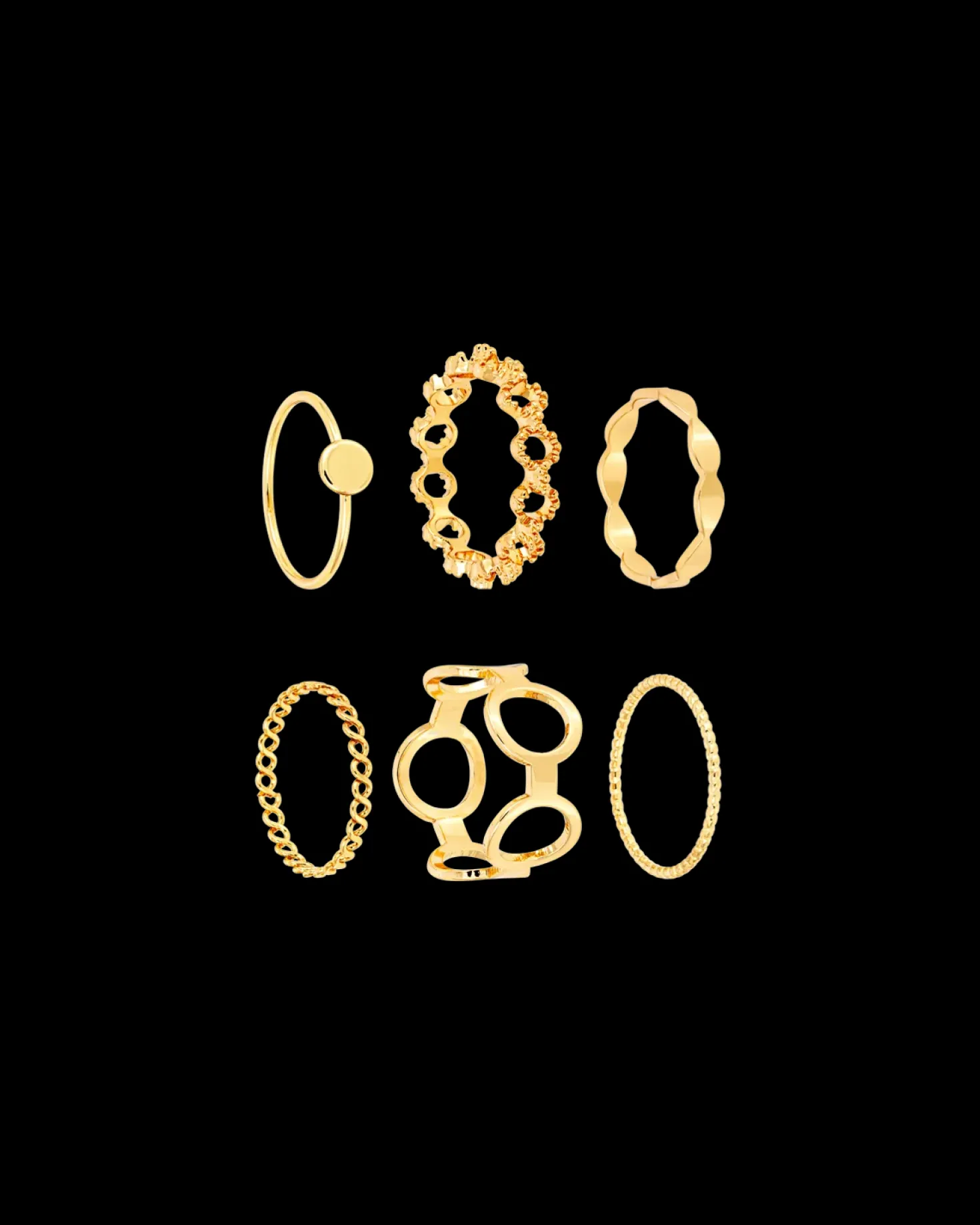 Ensemble de bagues - Different Shapes