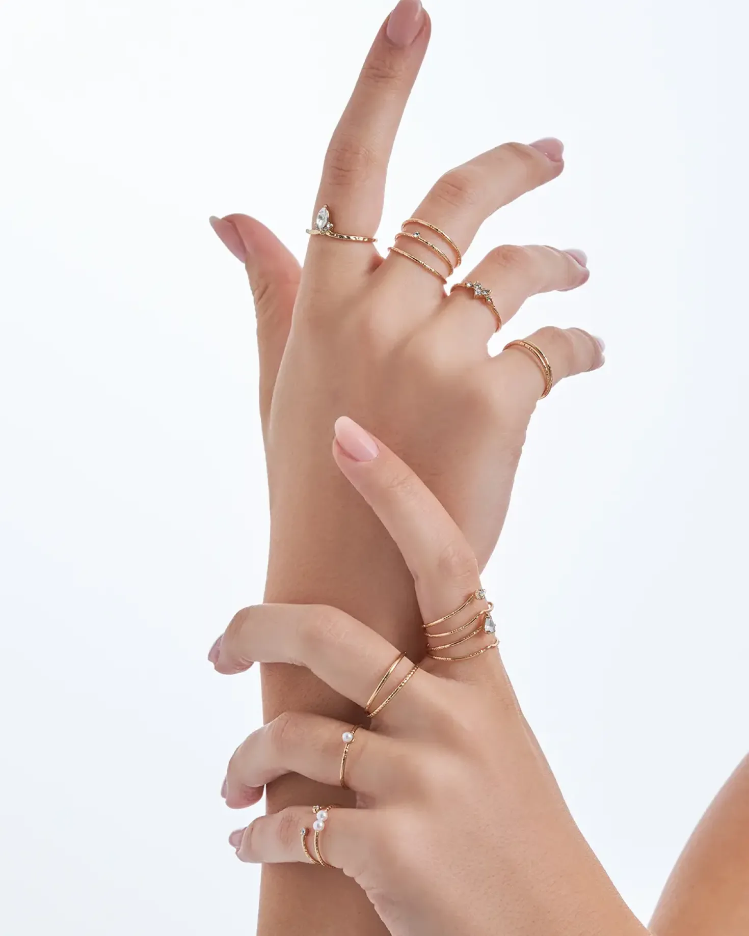 Ensemble de bagues - Golden Stacking